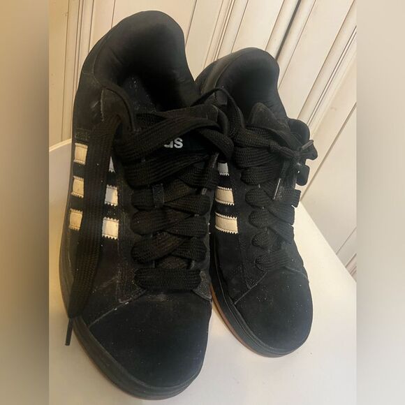 Adidas 056646 Black Suede Men Sneakers Size 11 - Picture 4 of 10